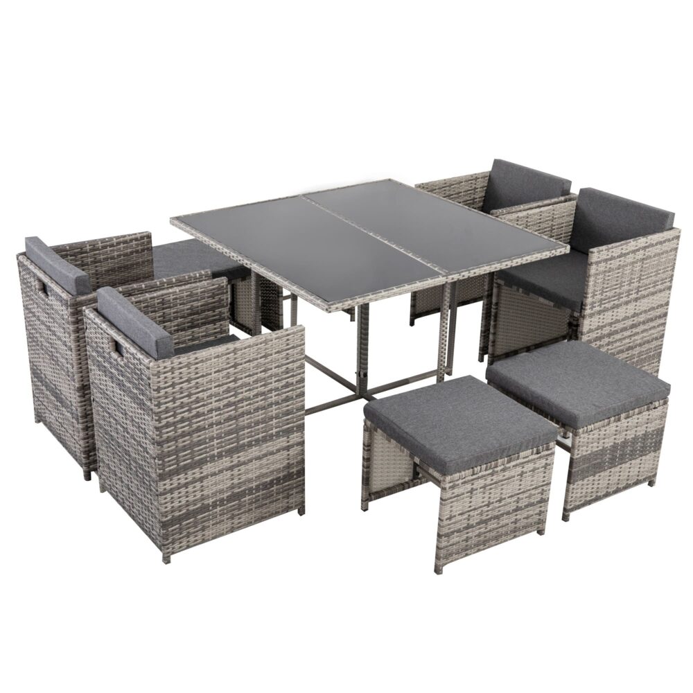 Horrocks 8 Seater Outdoor Dining Set-Grey 5