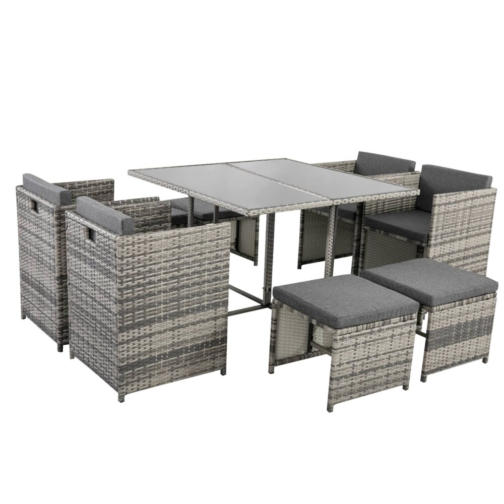 Horrocks 8 Seater Outdoor Dining Set-Grey 6