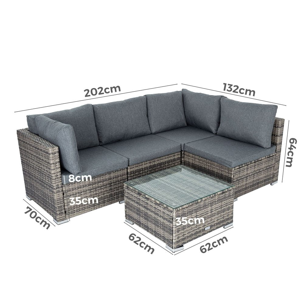 Outdoor Modular Lounge Sofa Bondi -Grey 10