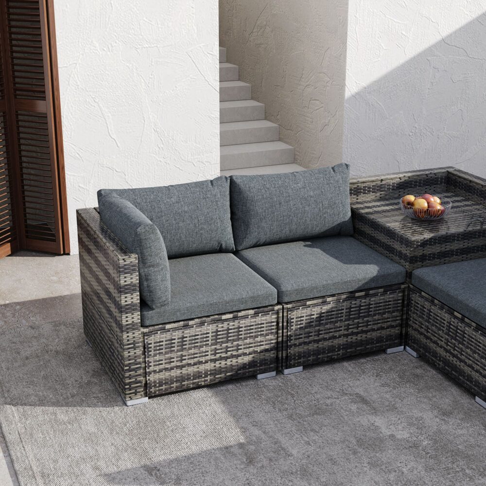 6PCS Outdoor Modular Lounge Sofa Coogee-Grey 4