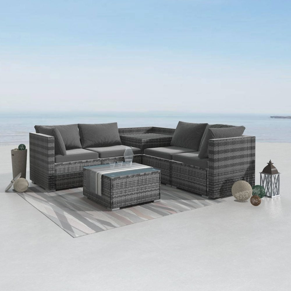 6PCS Outdoor Modular Lounge Sofa Coogee-Grey 5