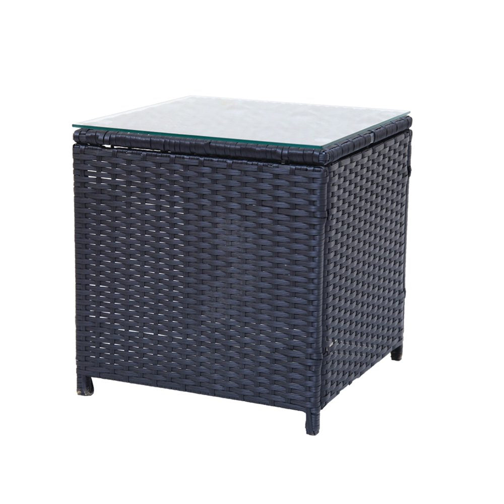 3PC Outdoor Table and Chairs Set-Black 5