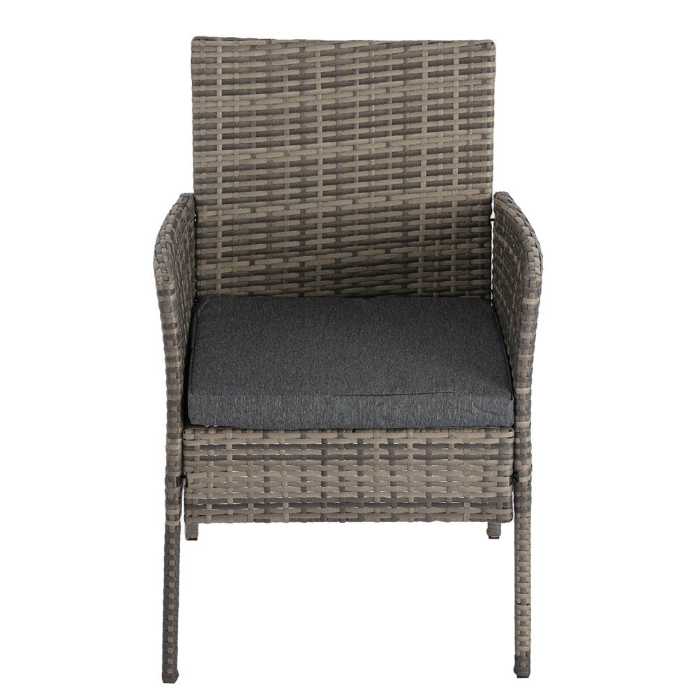 2 Seater PE Rattan Outdoor Furniture Chat Set- Mixed Grey 4