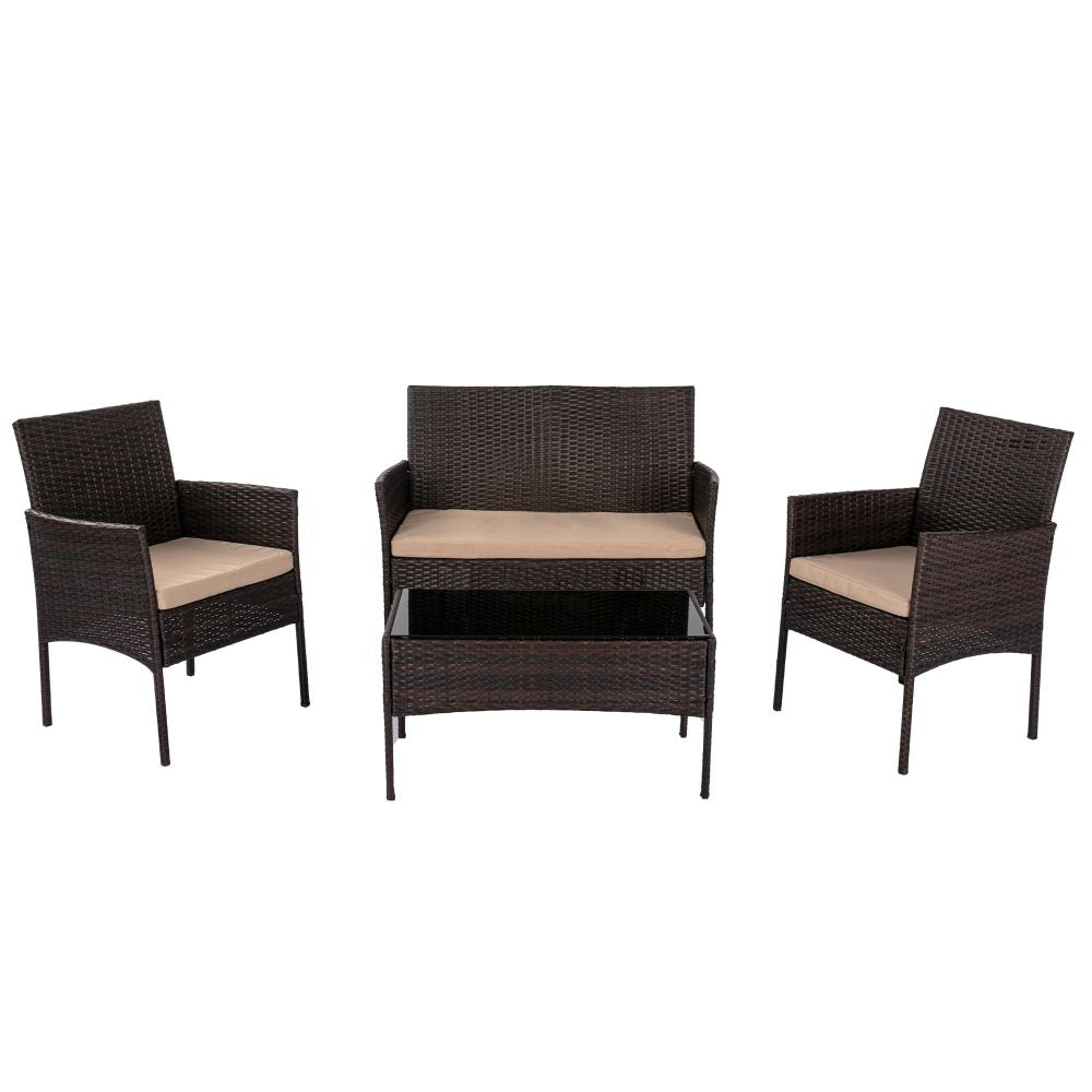 Breeze 4-Seat Wicker Outdoor Lounge Set 3
