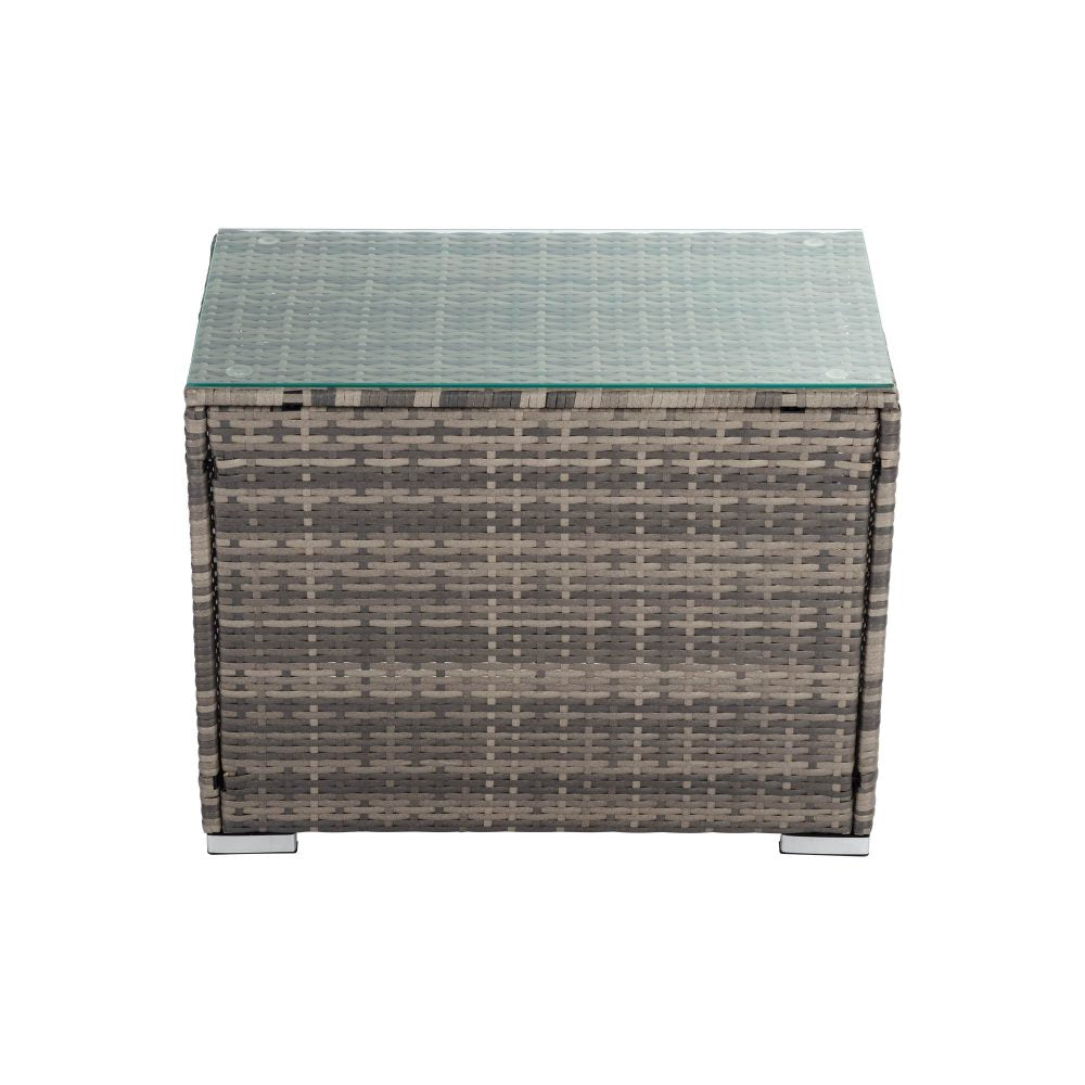 Grey Wicker End Table 4