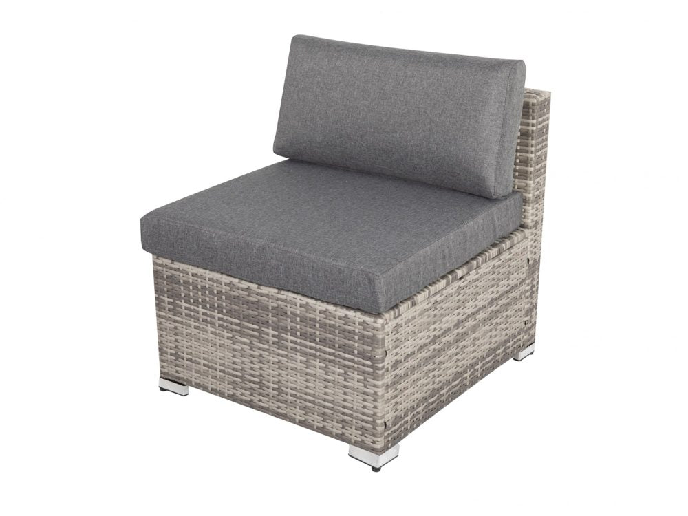 7PC Outdoor Wicker Lounge with Storage Corner (Grey) 8