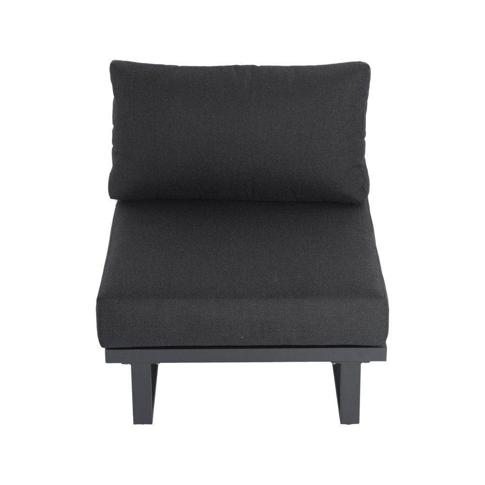 Modern Outdoor 7 Piece Lounge Set with Slatted Polywood Design Tables 9