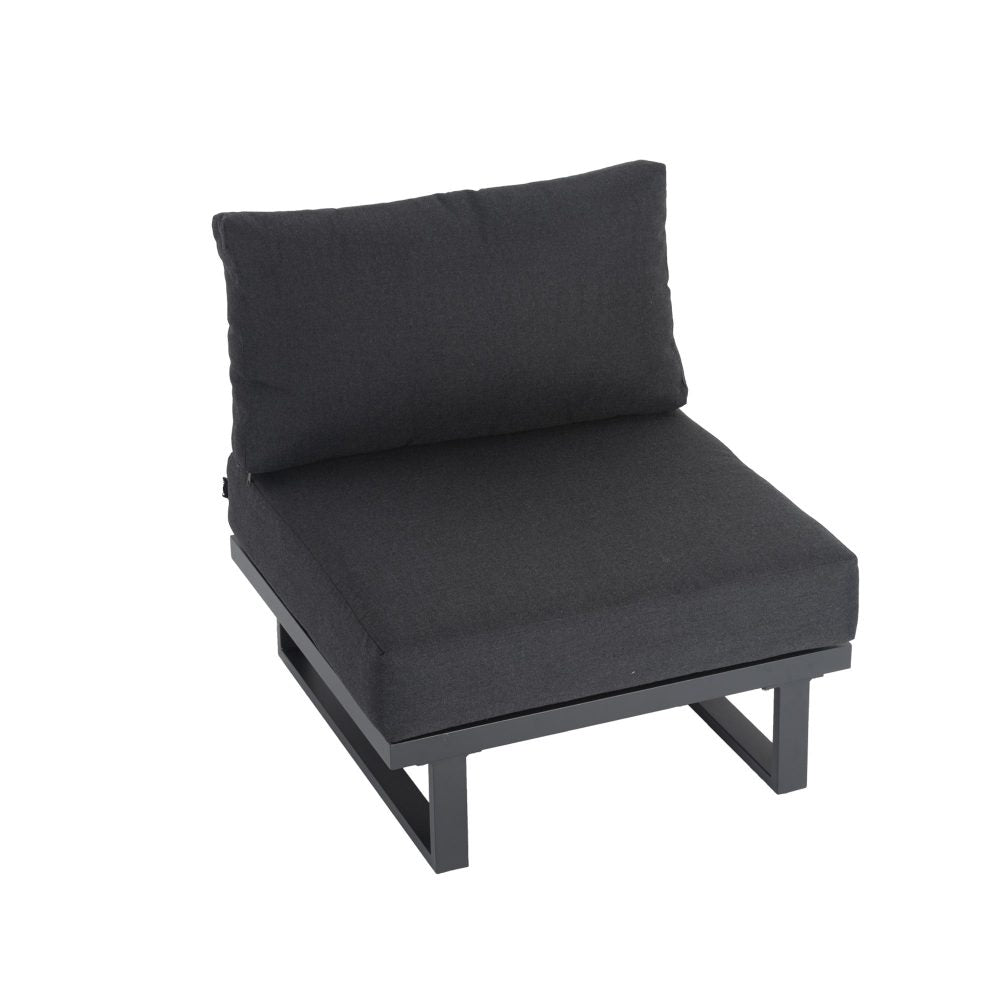 Modern Outdoor 7 Piece Lounge Set with Slatted Polywood Design Tables 10