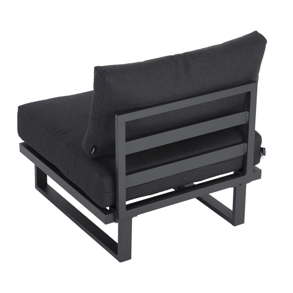 Modern Outdoor 7 Piece Lounge Set with Slatted Polywood Design Tables 11