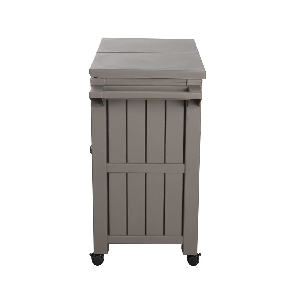 Garden Bar Serving Cart with Cooler (Taupe) 6