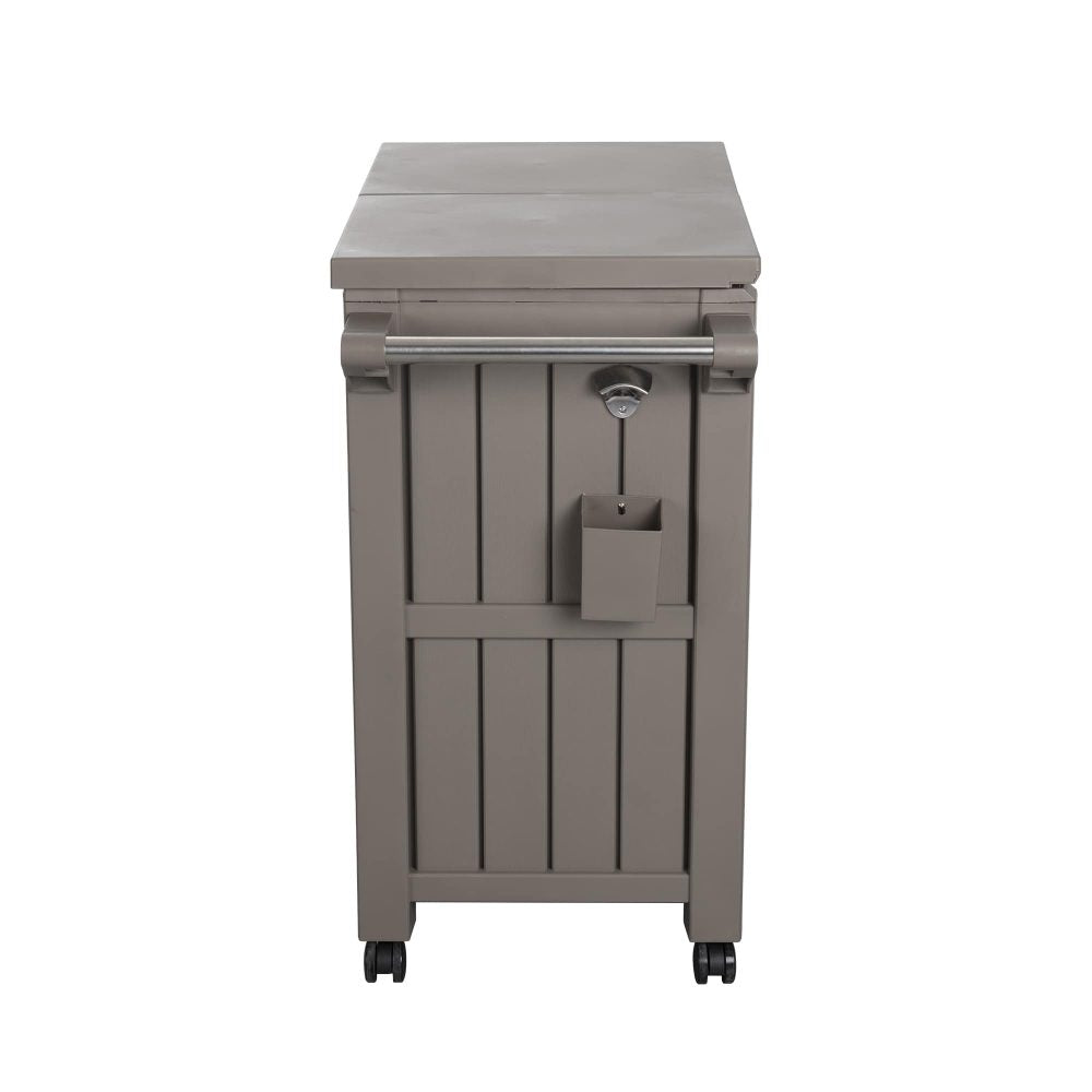 Garden Bar Serving Cart with Cooler (Taupe) 7