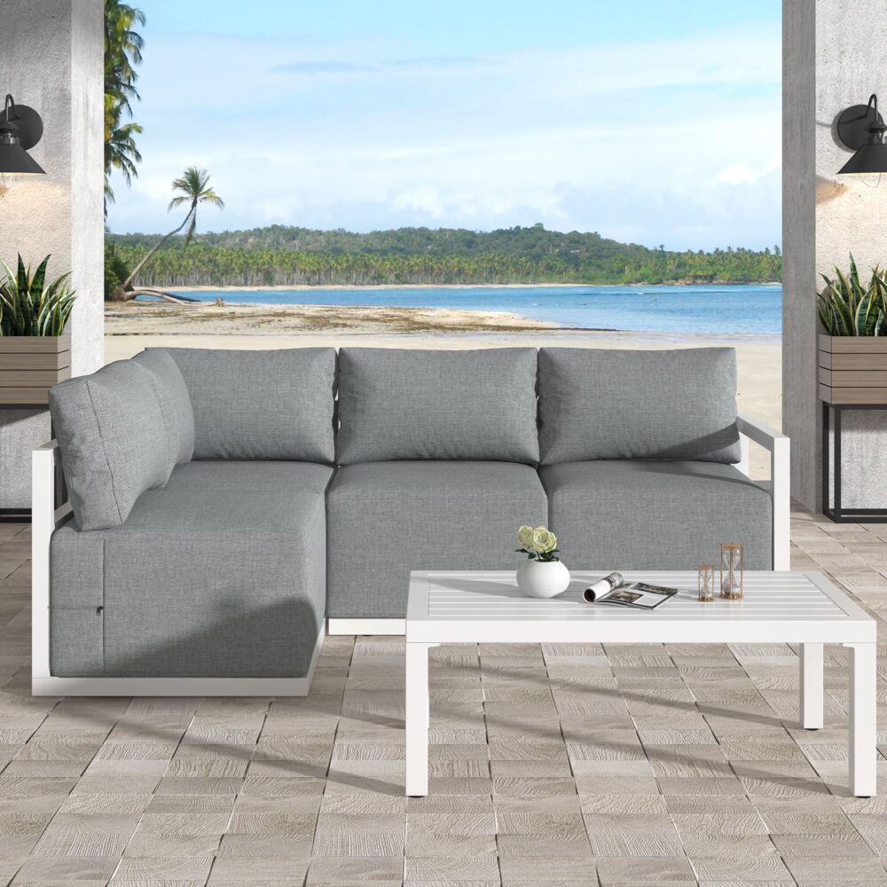 Four-Seat Alfresco Harmony Set – White 4