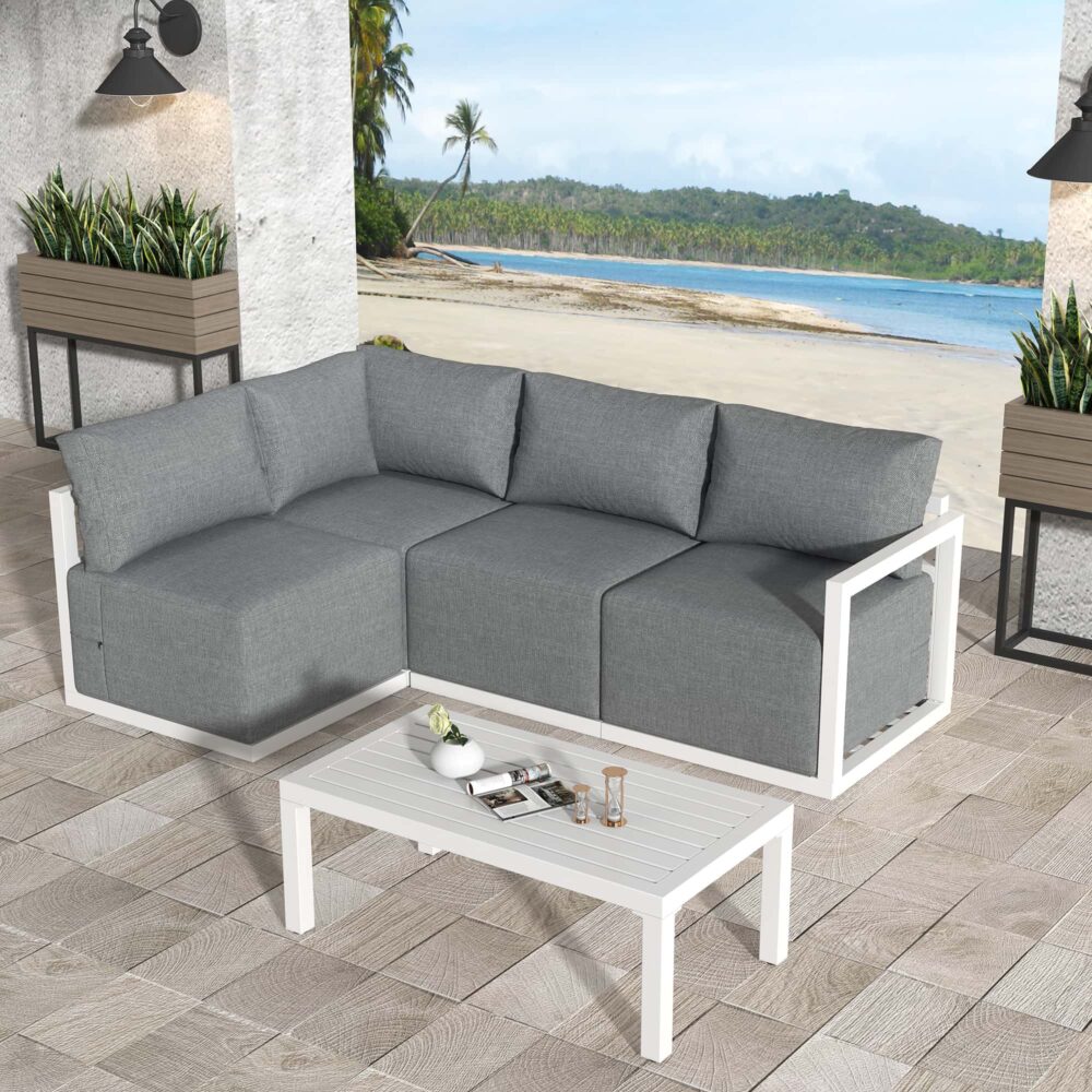 Four-Seat Alfresco Harmony Set – White 5