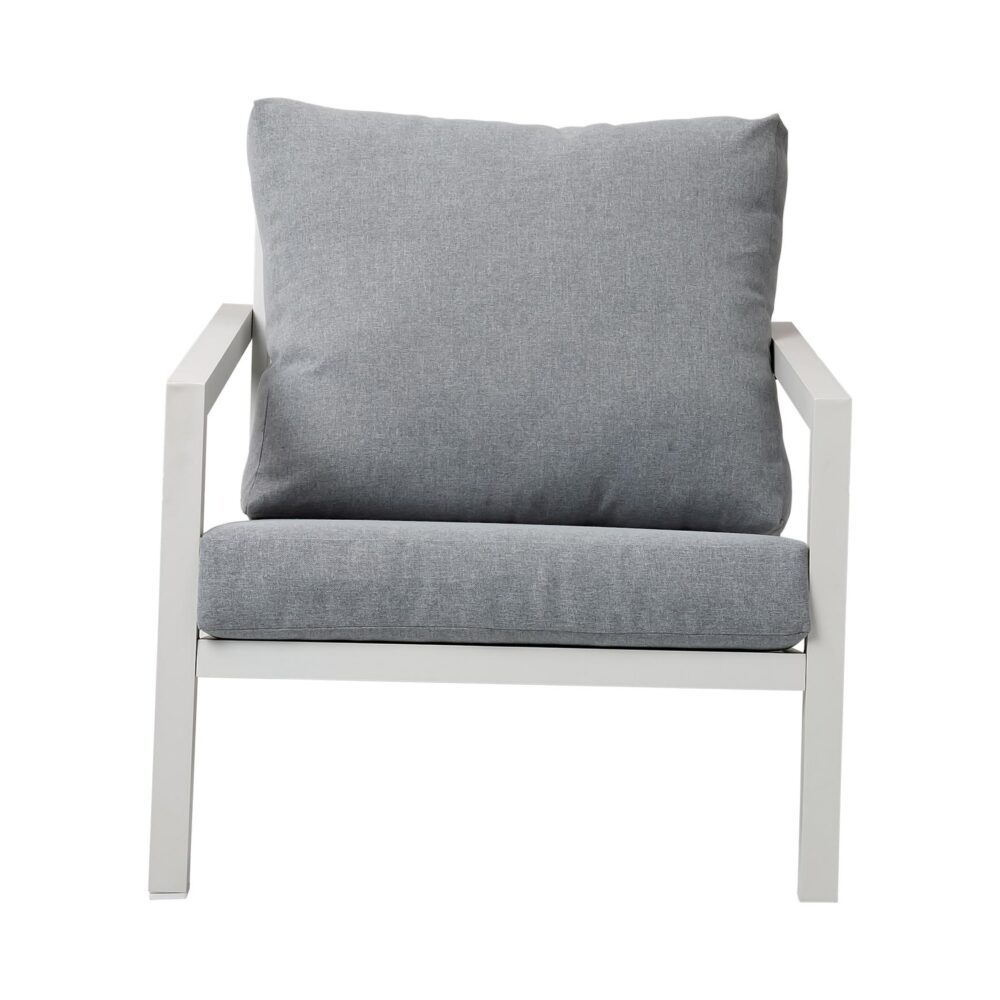 Aidan Garden Furniture Set in White — 5 pieces 5