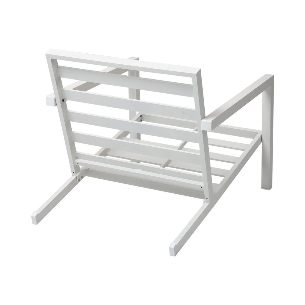 Aidan Garden Furniture Set in White — 5 pieces 7