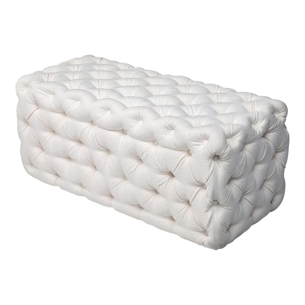 Elsa Tufted Ottoman Beach Boucle White-Rectangular 4