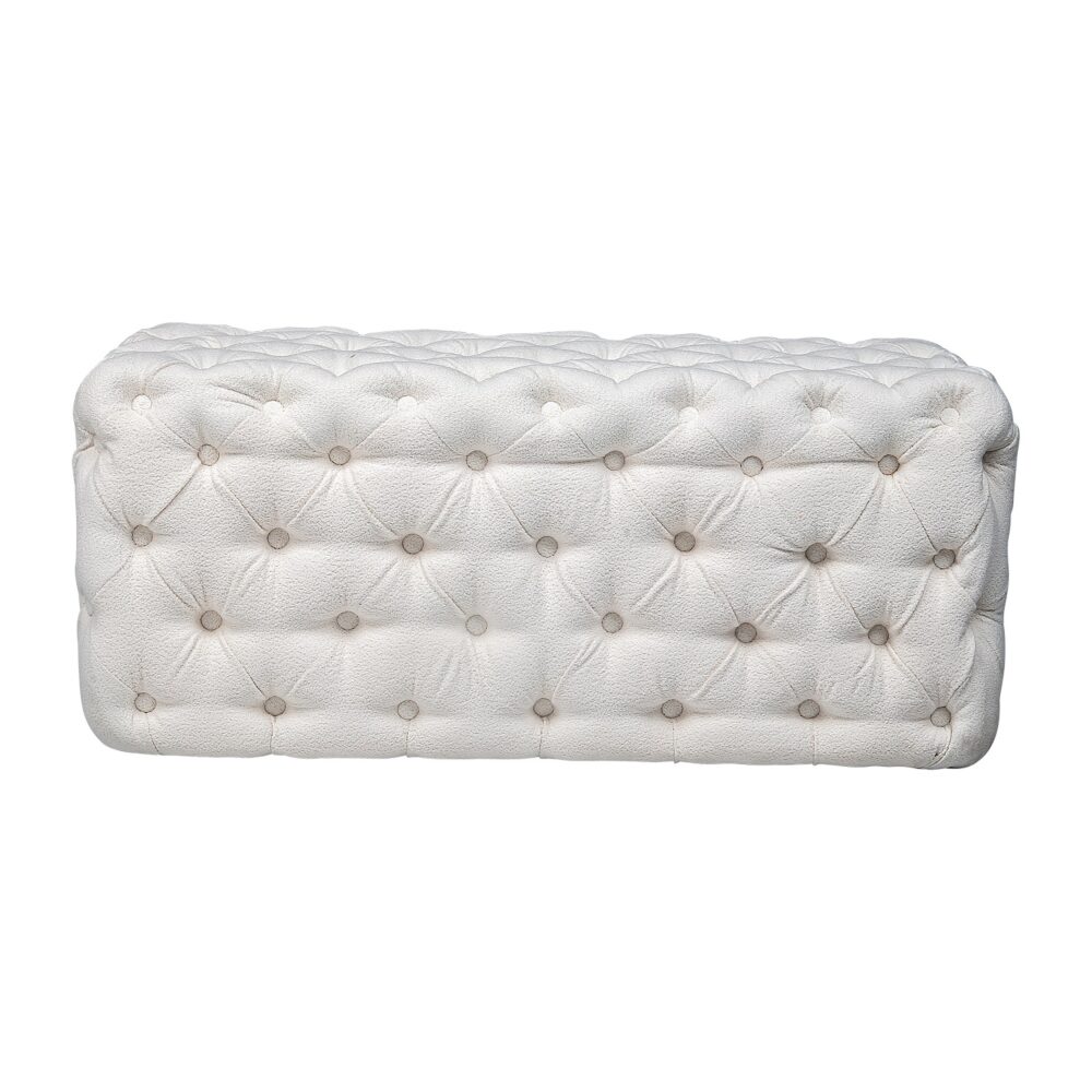 Elsa Tufted Ottoman Beach Boucle White-Rectangular 5