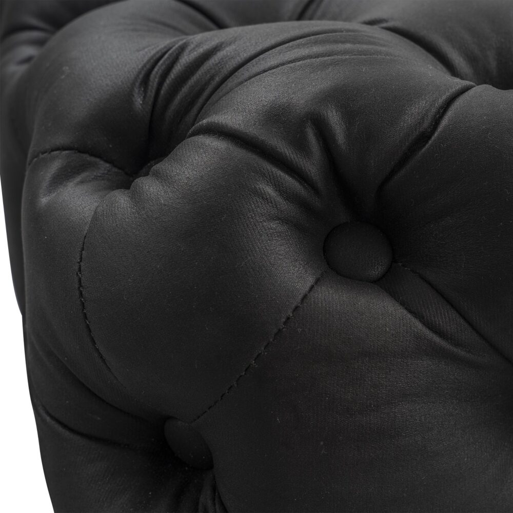 Black Leathaire Ottoman-Rectangular 6