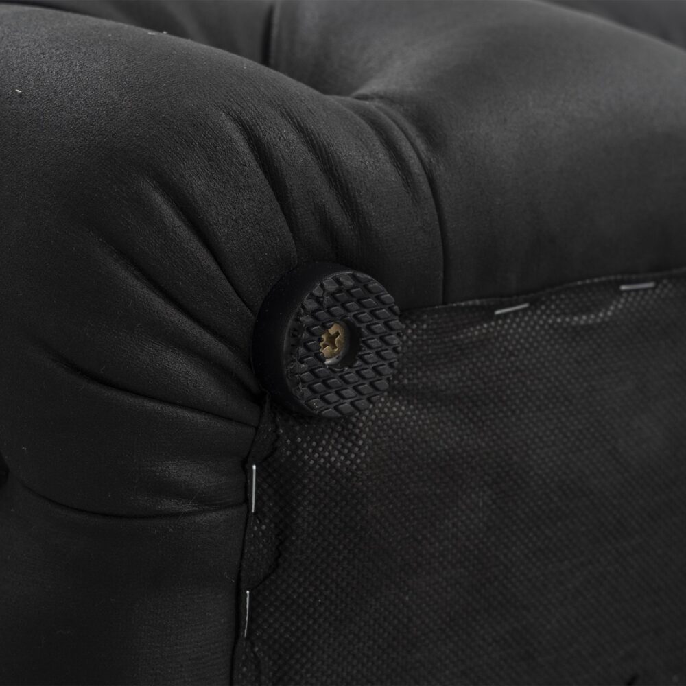 Black Leathaire Ottoman-Rectangular 8