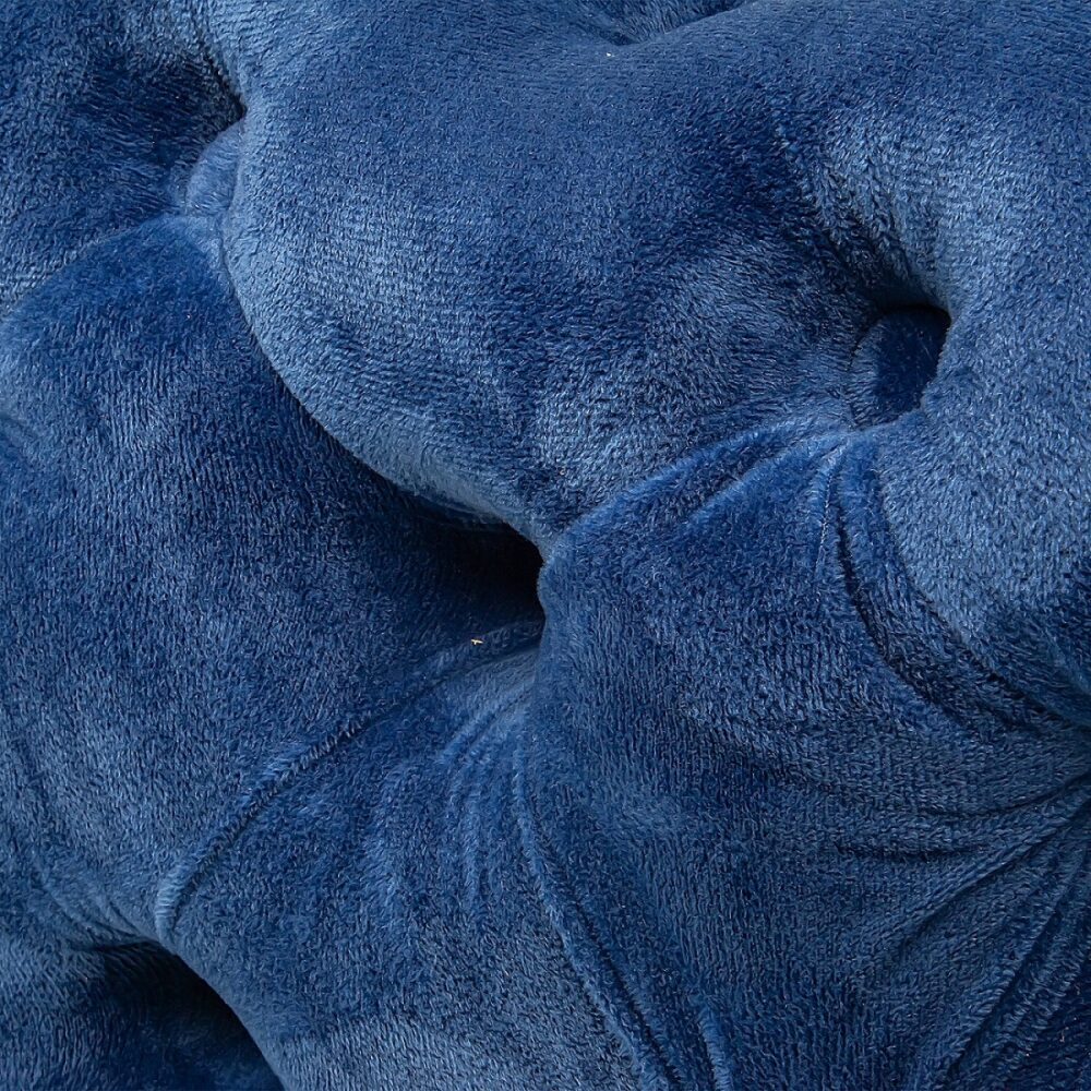 Elsa Navy Blue Velvet Ottoman-Rectangular 7