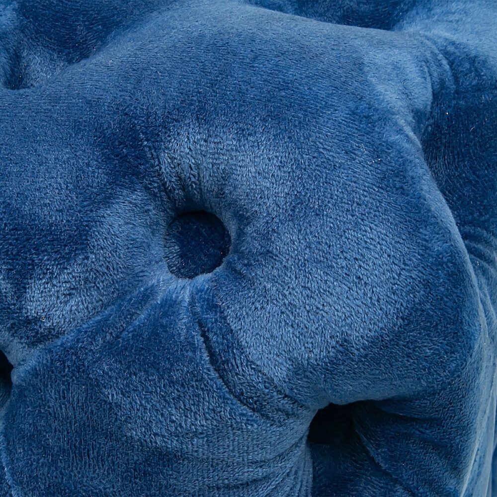 Elsa Navy Blue Velvet Ottoman-Rectangular 8