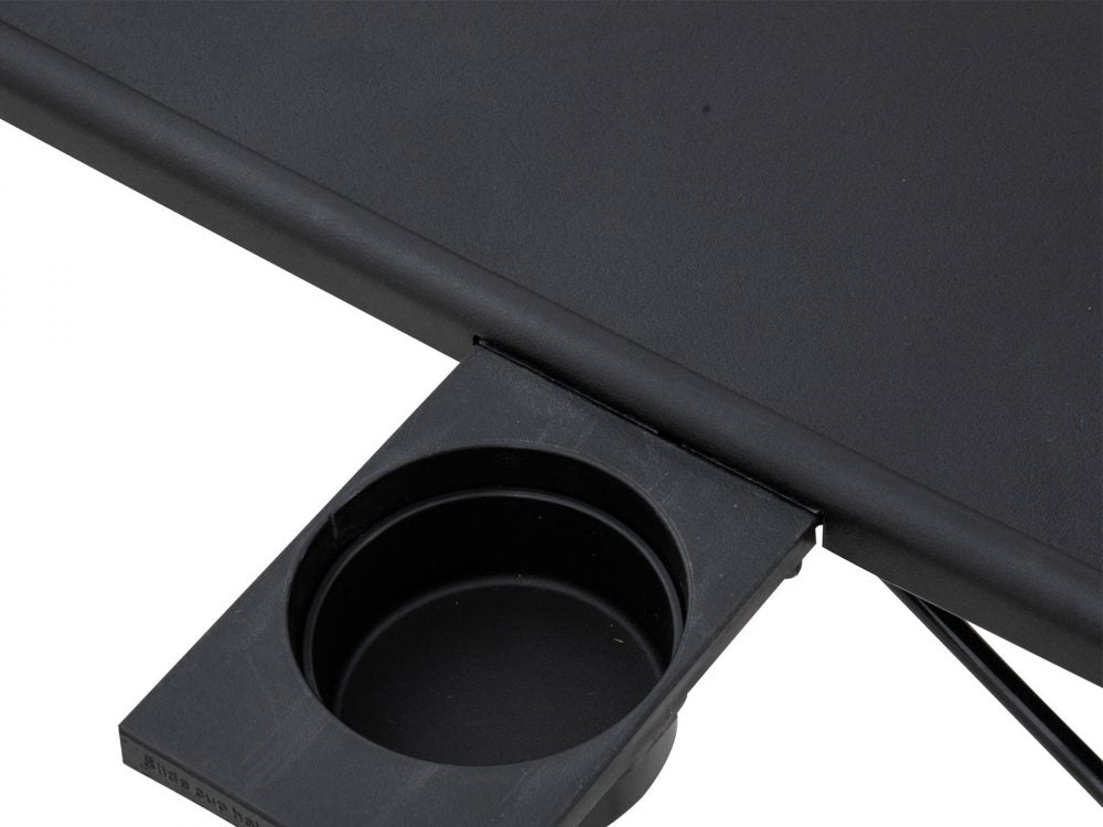 Foldable Table Adjustable Tray Laptop Desk with Removable Cup Holder-Black 7