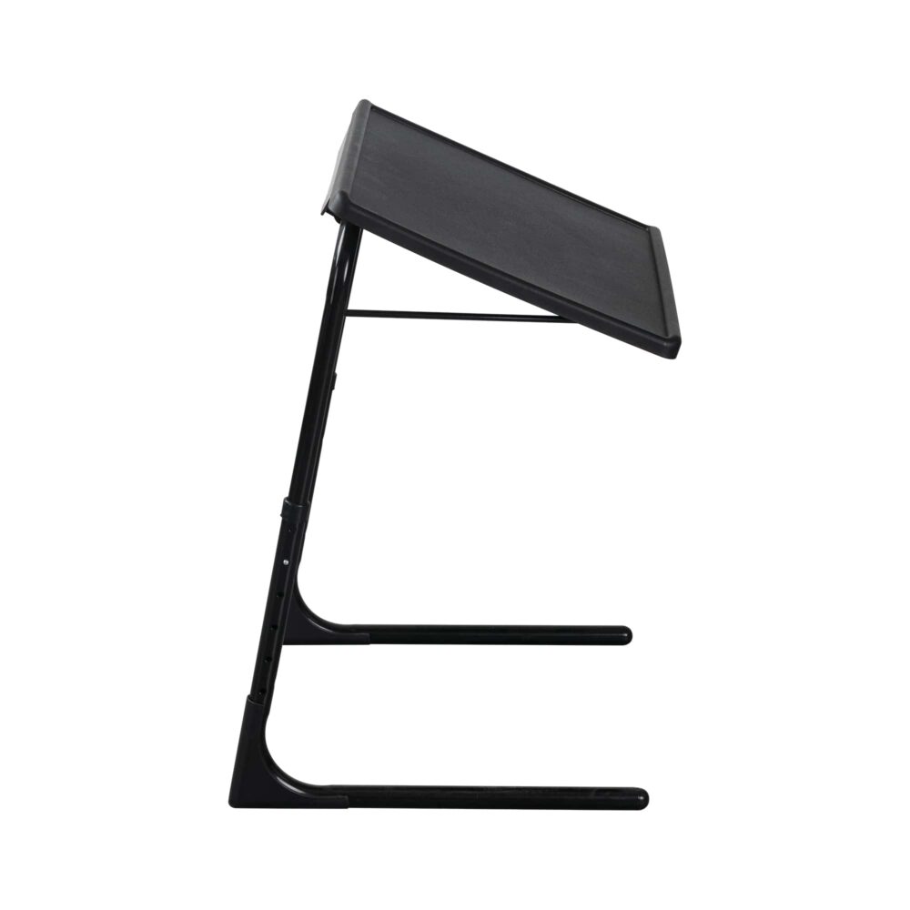 Foldable Table Adjustable Tray Laptop Desk with Removable Cup Holder-Black 5