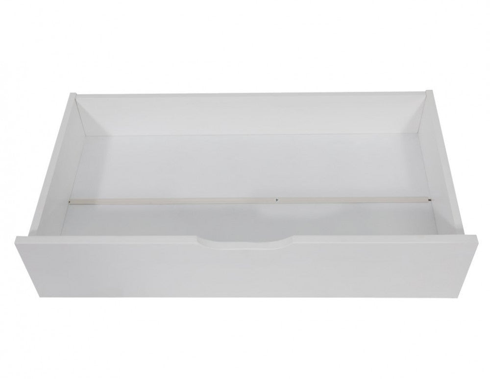 2 x Wooden Bed Frame Storage Trundle Drawers-White 6