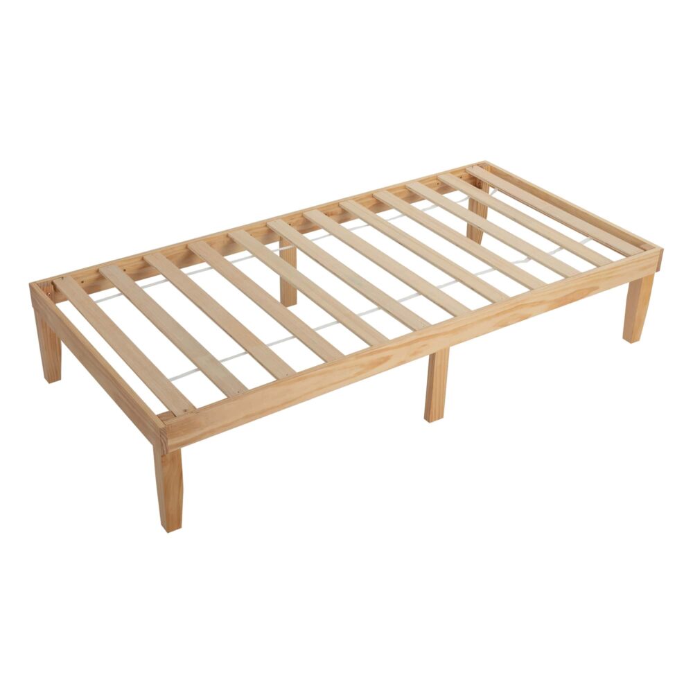 Single Size Warm Wooden Natural Bed Base Frame – King Single 7