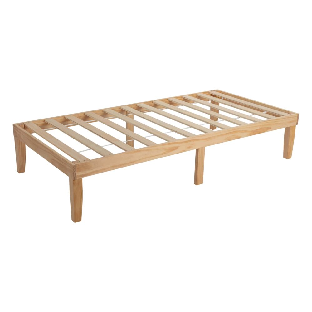 Single Size Warm Wooden Natural Bed Base Frame – King Single 8