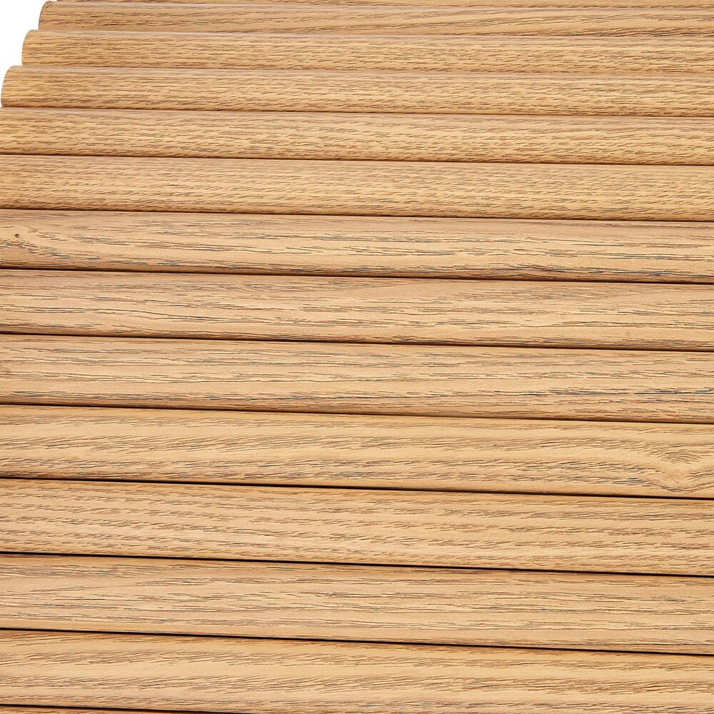 Luxe Ribbed Round Coffee Table Wooden 6