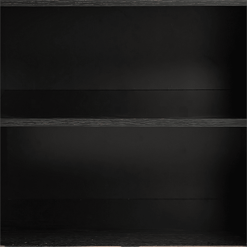 Mid-Century Black Ribbed Sideboard Cabinet 8