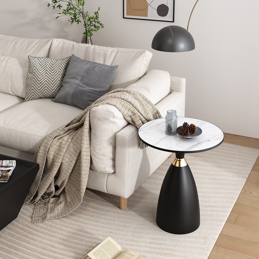 Midnight Elegance Drum Side Table 3