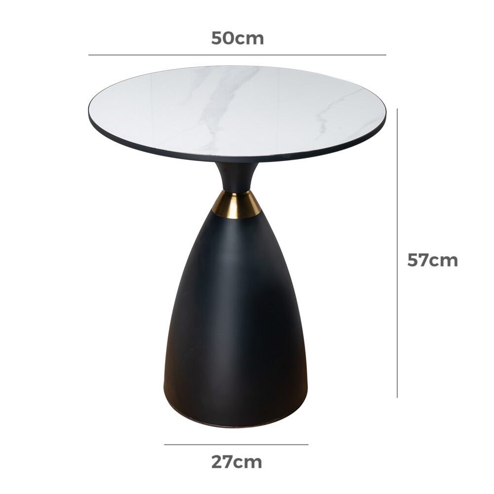 Midnight Elegance Drum Side Table 10