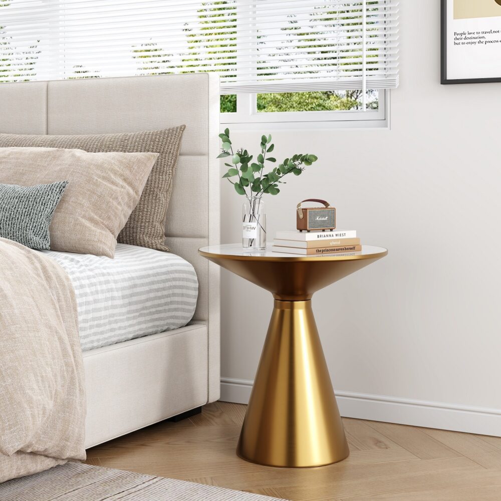 Golden Halo Round Side Table 3