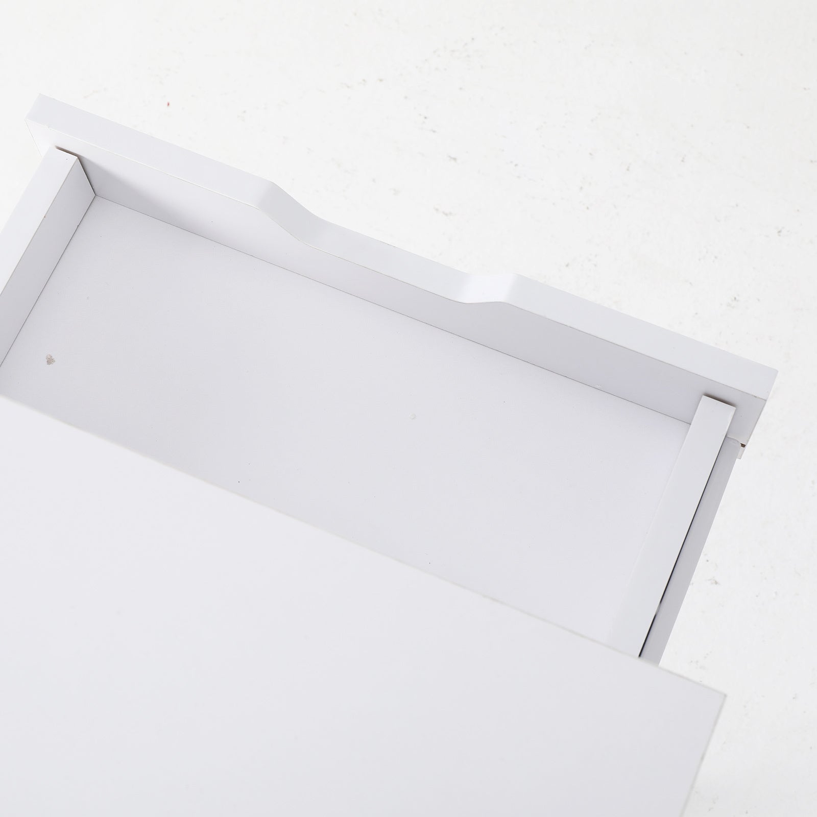 Bedside Table 2 Drawer Wood Leg Storage Cabinet Nightstand SUZY WHITE 9