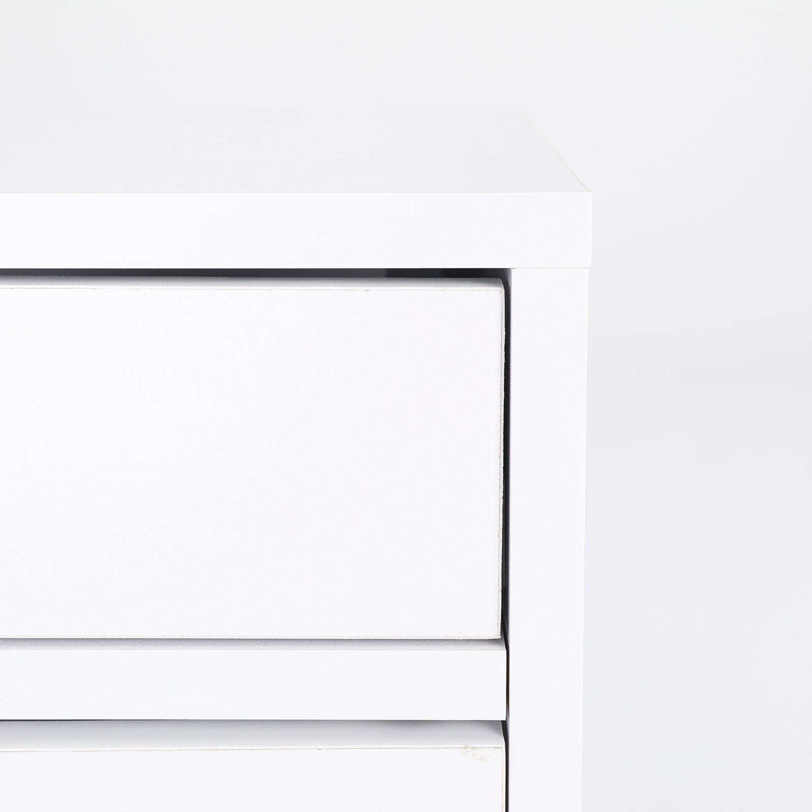 Bedside Table 2 Drawer Wood Leg Storage Cabinet Nightstand SUZY WHITE 11