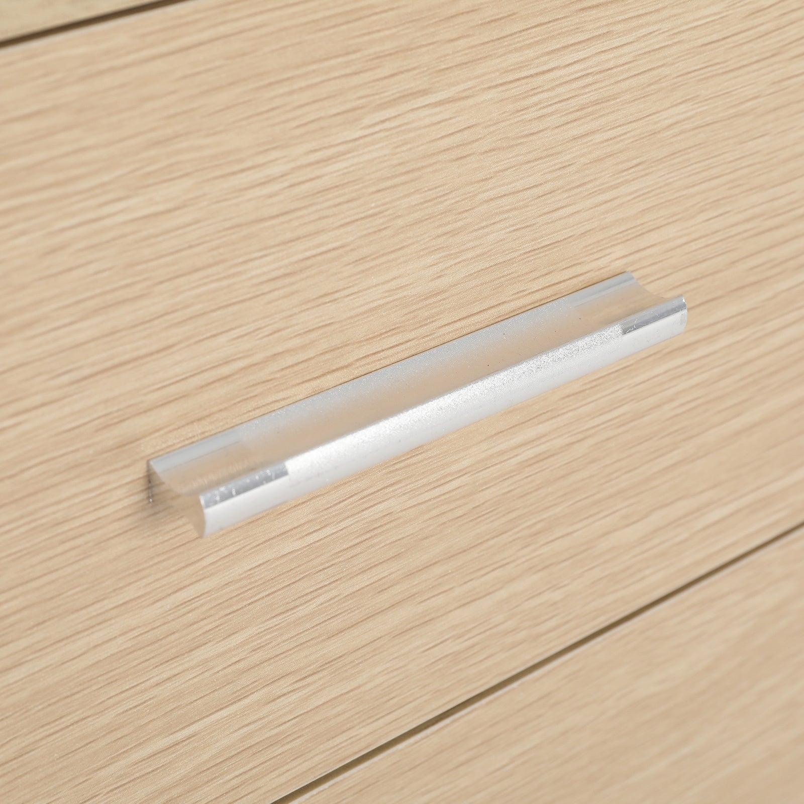 Bedside Table Side Storage Cabinet Nightstand Bedroom 2 Drawer 1 Shelf ZURI OAK 5