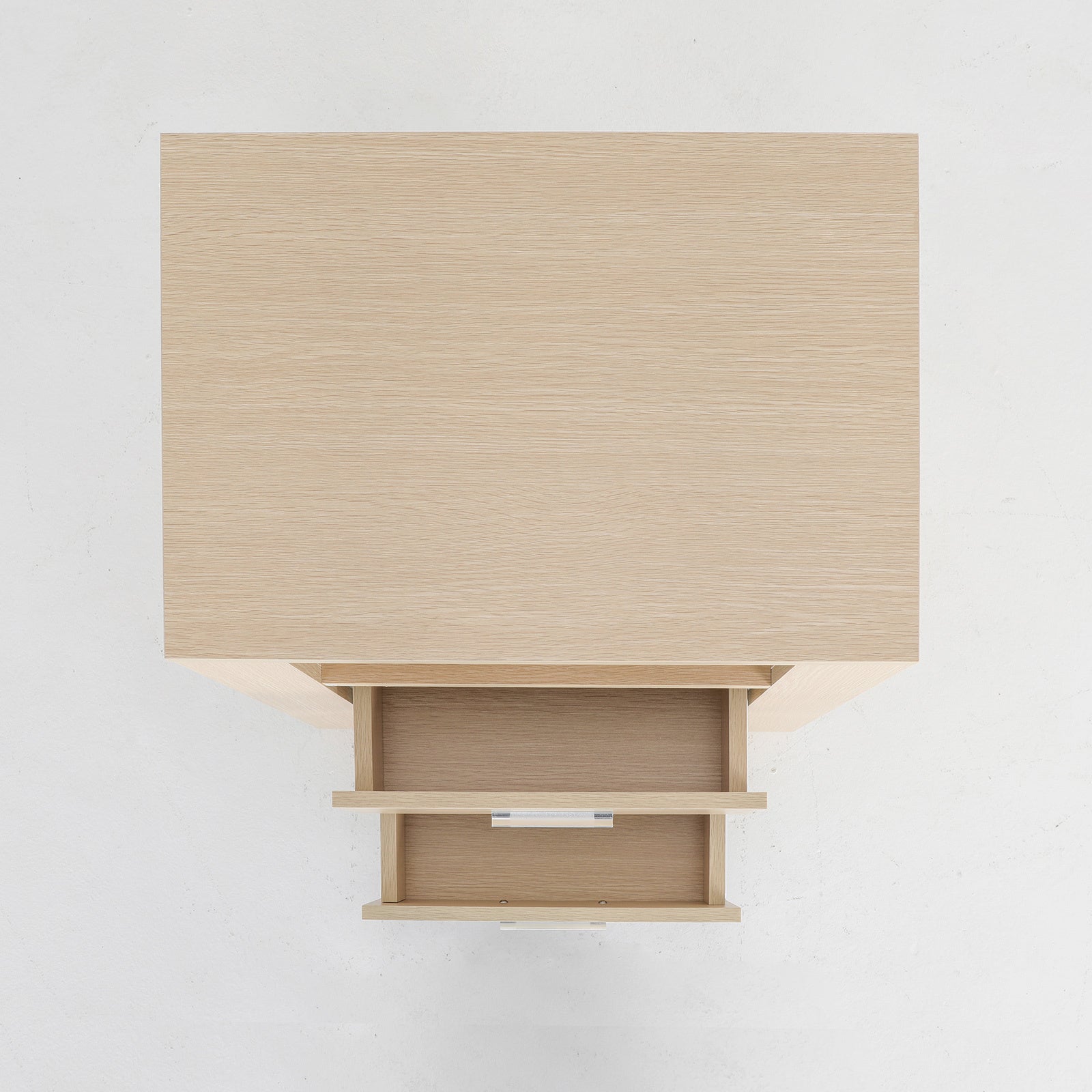 Bedside Table Side Storage Cabinet Nightstand Bedroom 2 Drawer 1 Shelf ZURI OAK 7