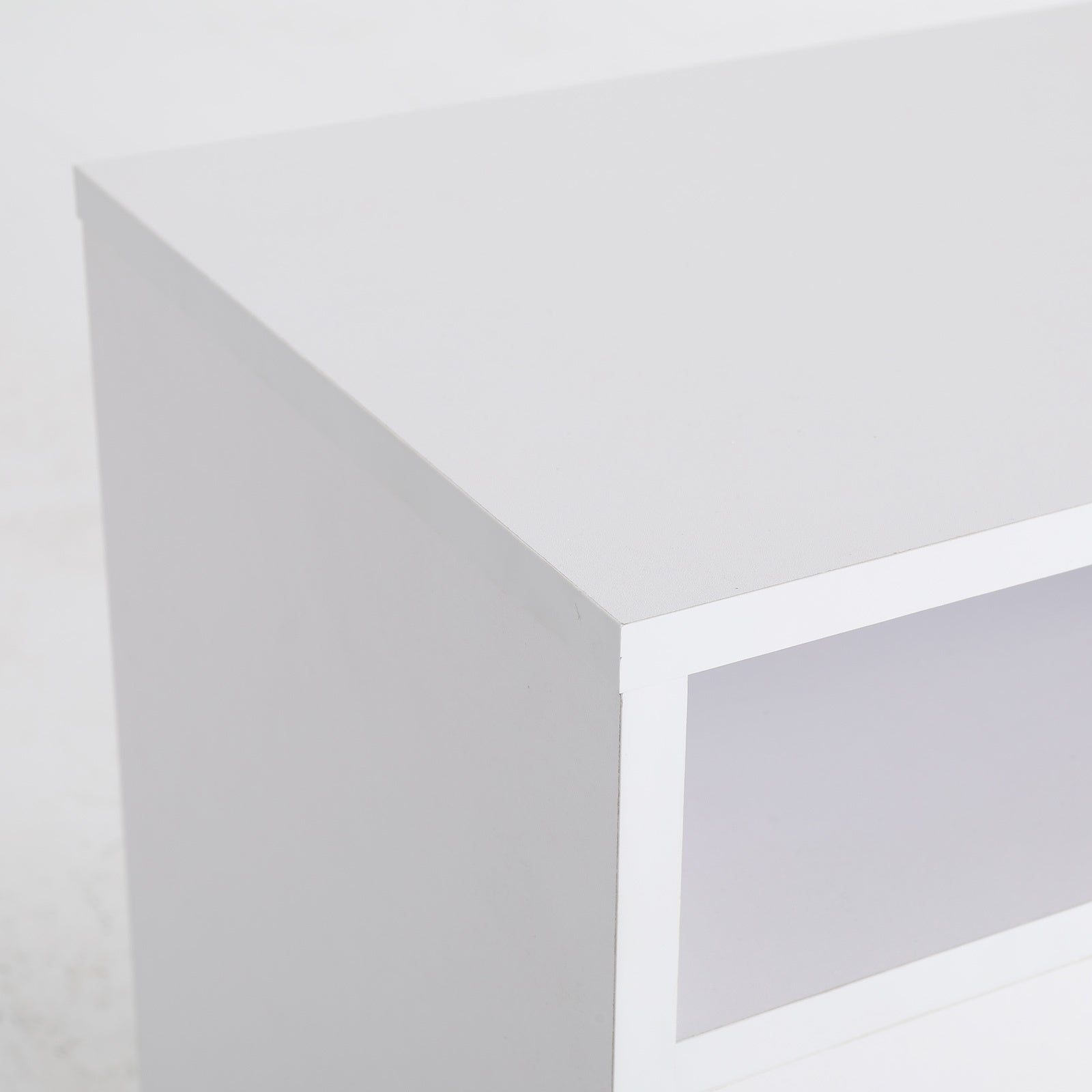 Bedside Table Side Storage Cabinet Nightstand Bedroom 2 Drawer ANYA - WHITE 9