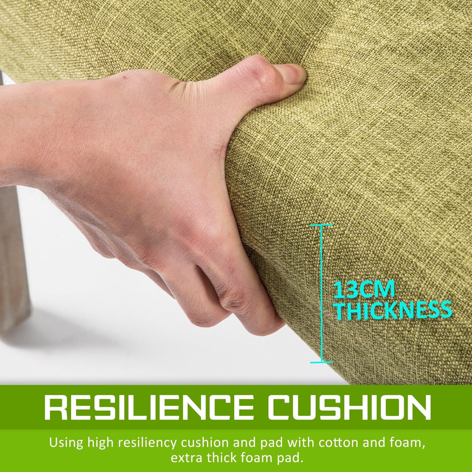 French Provincial Dining Chair Oak Leg AMOUR GREEN 7