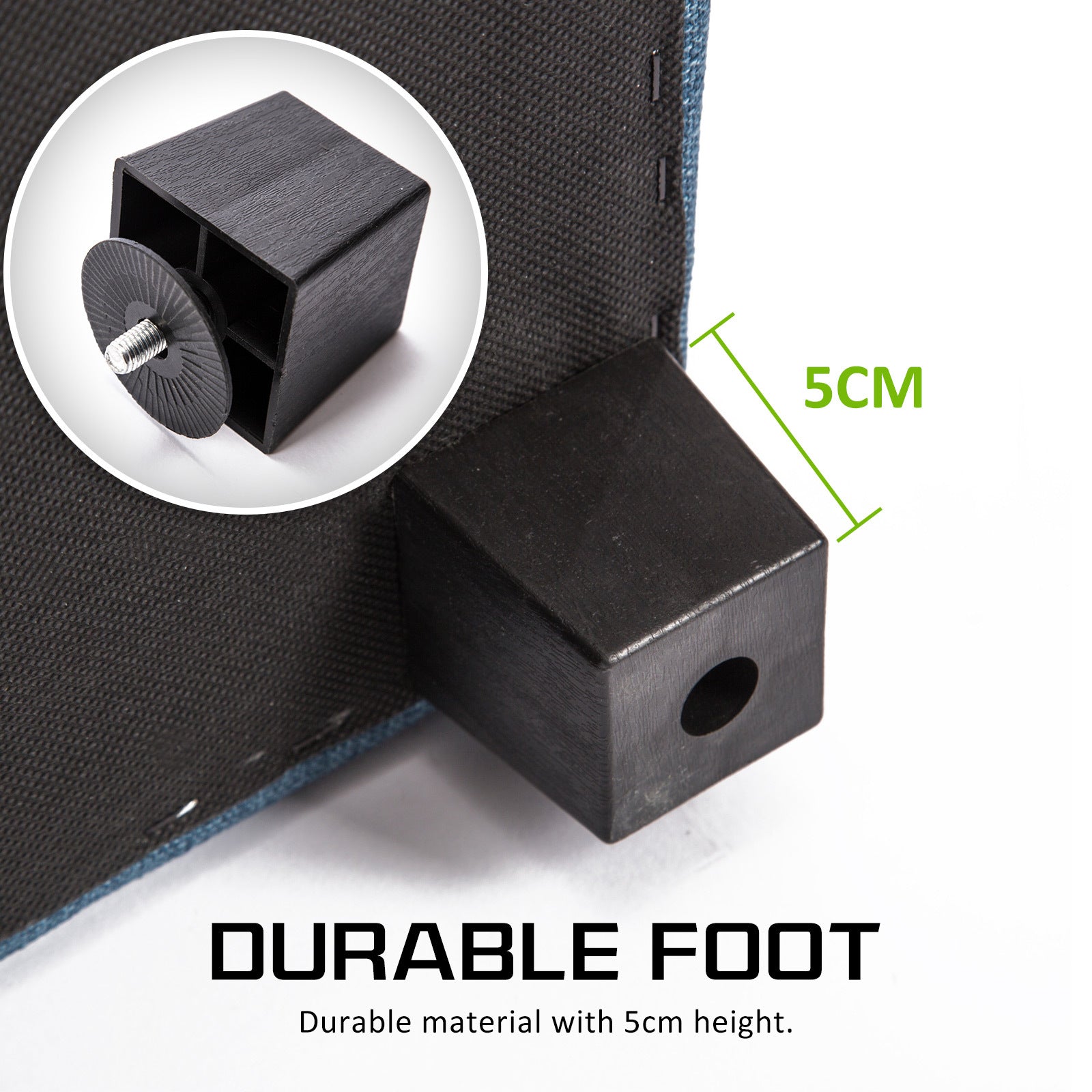 Storage Ottoman Stool 102cm Fabric DARK BLUE 11