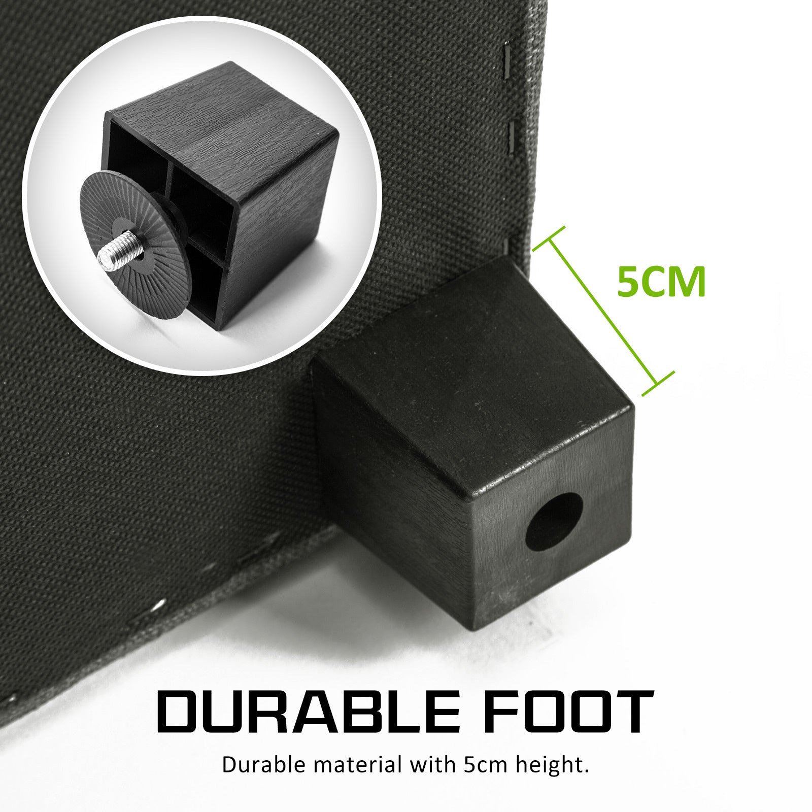 Storage Ottoman Stool 102cm Fabric DARK GREY 11