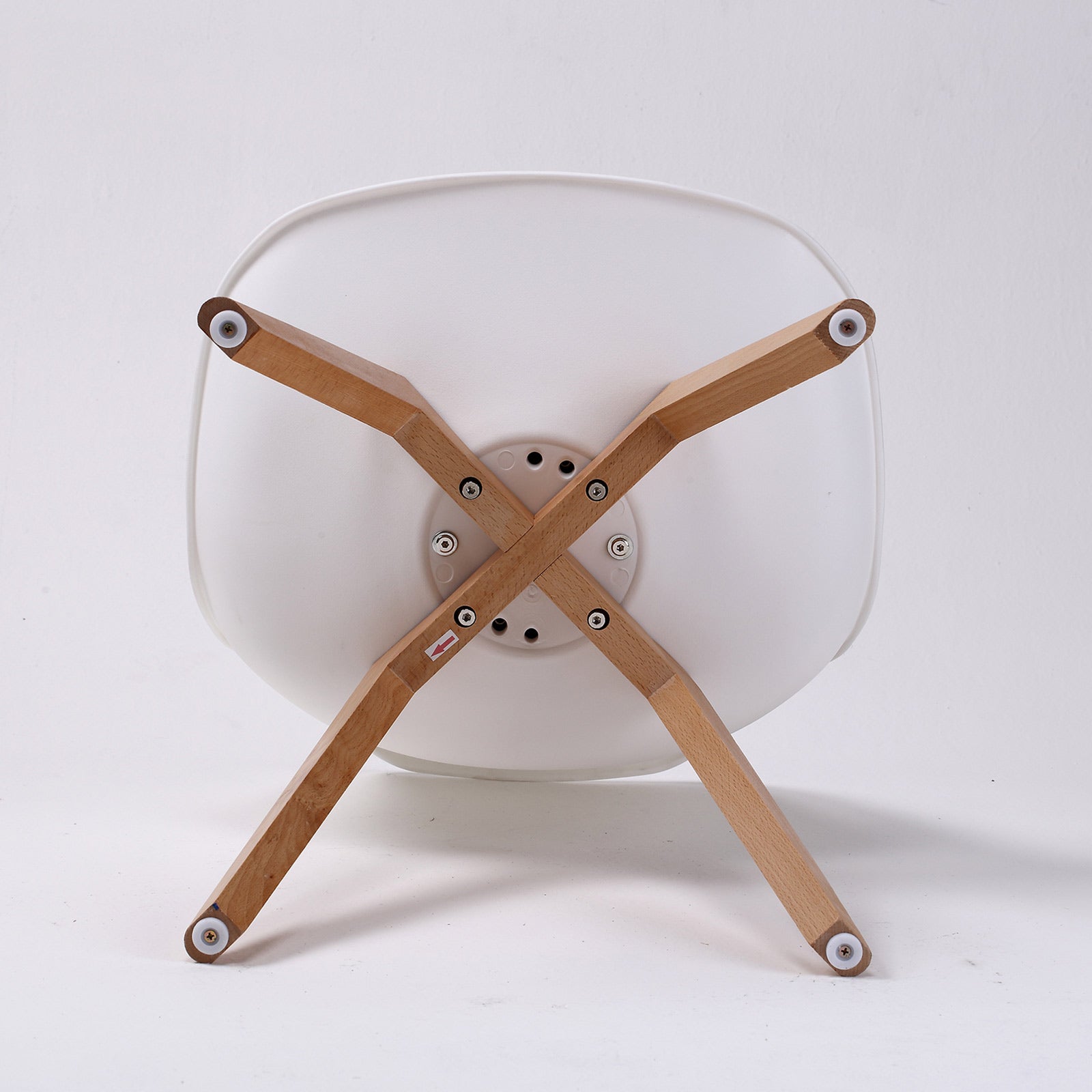 2X Retro Dining Cafe Chair Padded Seat WHITE 6