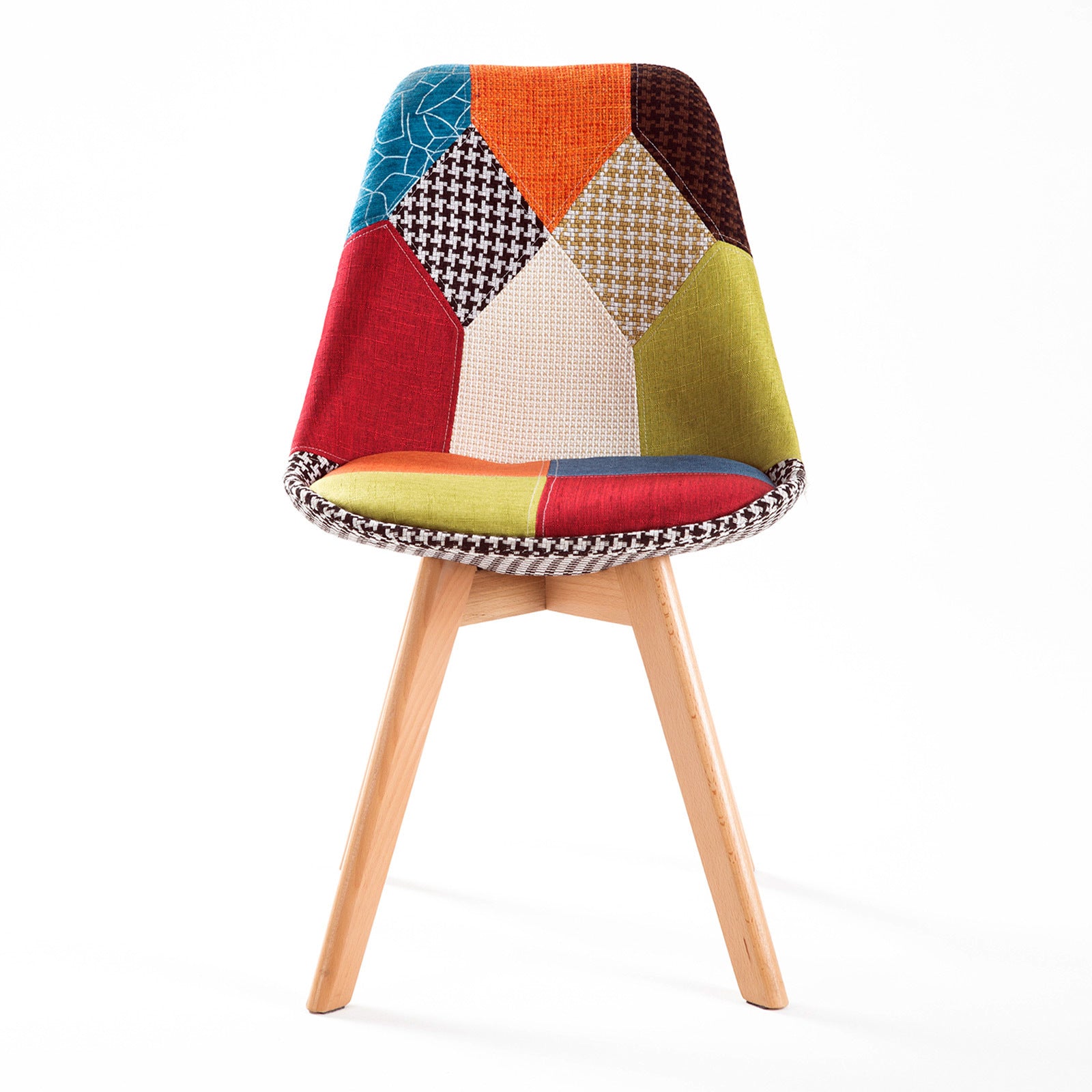 4X Retro Dining Cafe Chair Padded Seat MULTI COLOUR 9