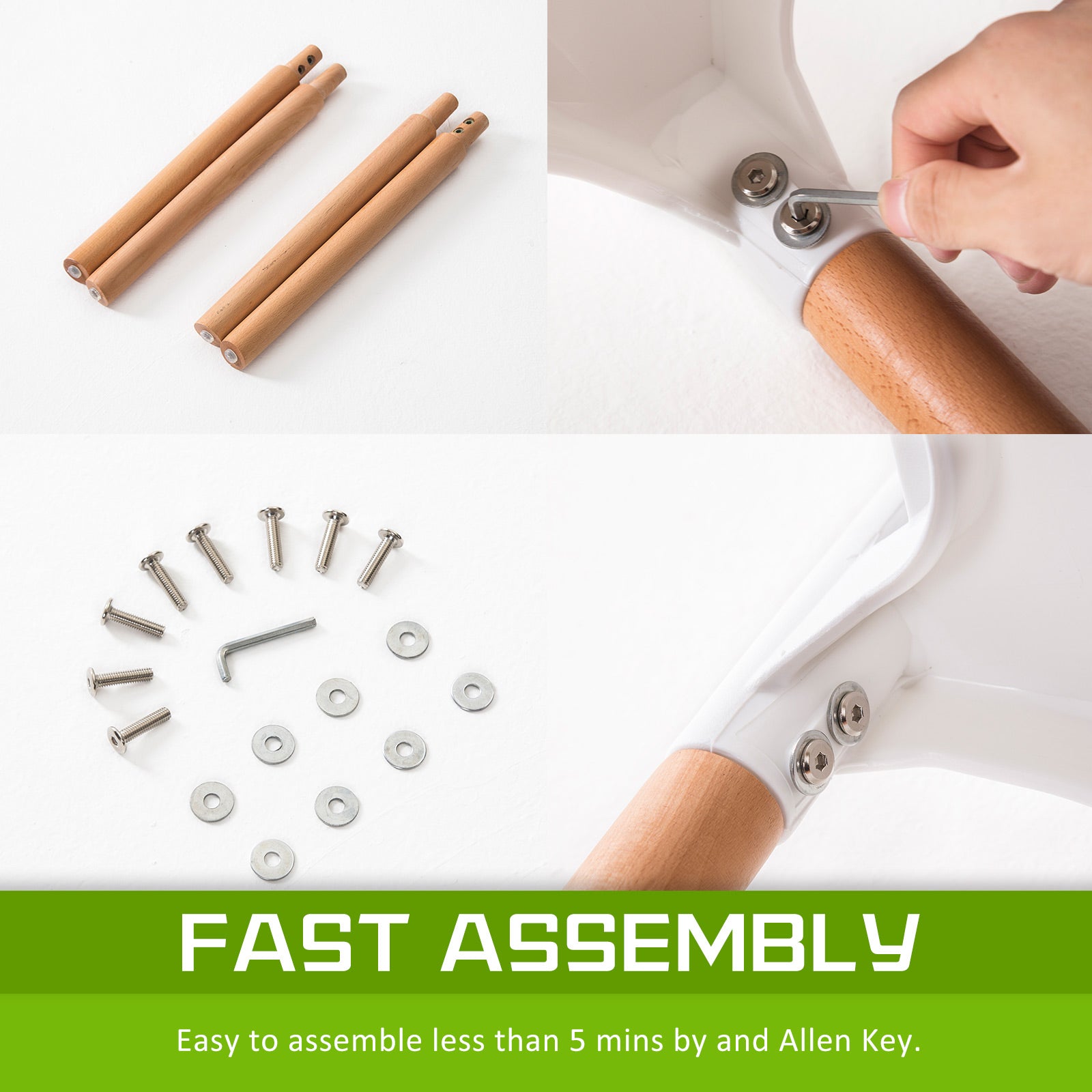 2X Retro Belloch Stackable Dining Cafe Chair WHITE 3