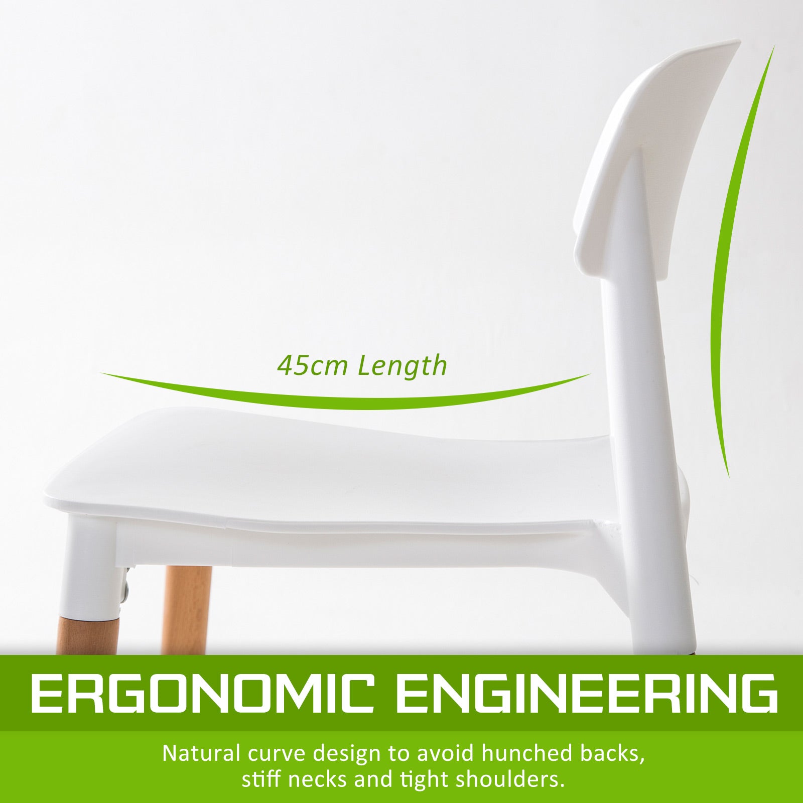 2X Retro Belloch Stackable Dining Cafe Chair WHITE 4