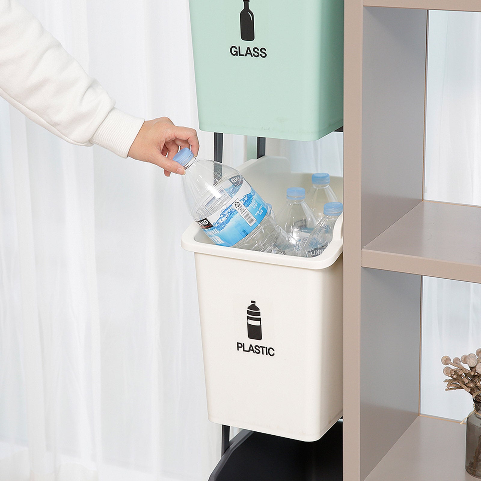 2 Set Stackable Multipurpose Laundry Basket Ivory 6