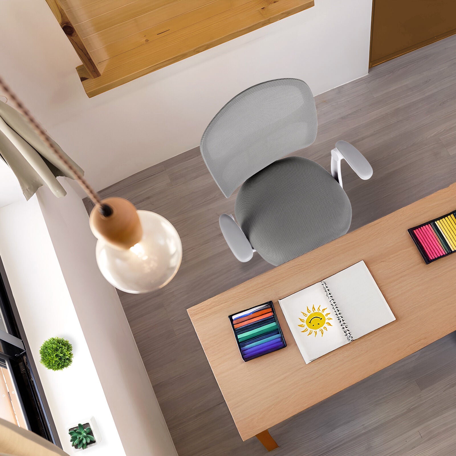 Kids Desk Chair - Children Office Study Seat with Footrest NOVA - Grey 6