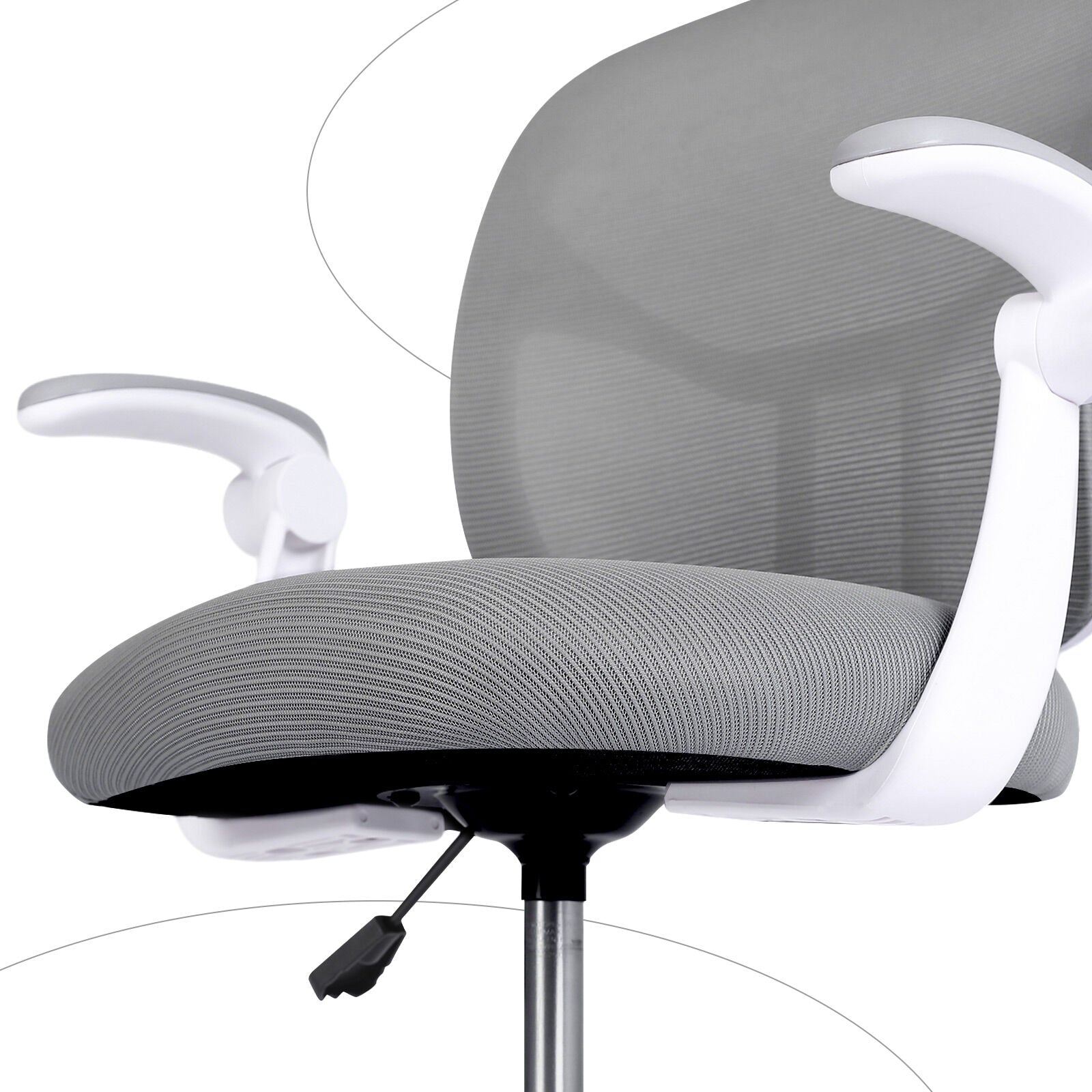 Kids Desk Chair - Children Office Study Seat with Footrest NOVA - Grey 10